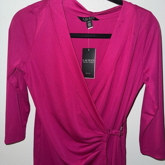 Ralph Lauren Elegant Pink Wrap Top Brand New Sold Out in Stores Retails for 102$ - Picture 11 of 17